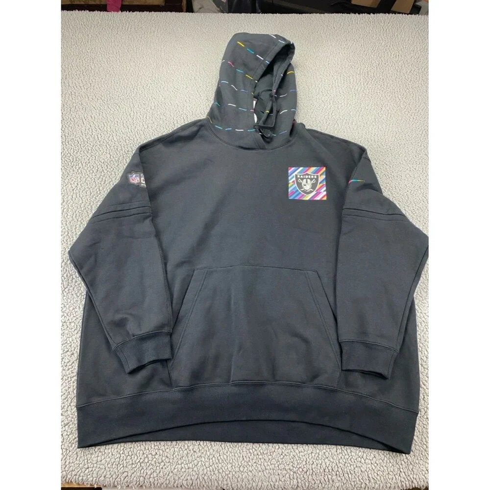 Nike Women's Las Vegas Raiders 2023 NFL Crucial Catch Club Pullover Hoodie XXL